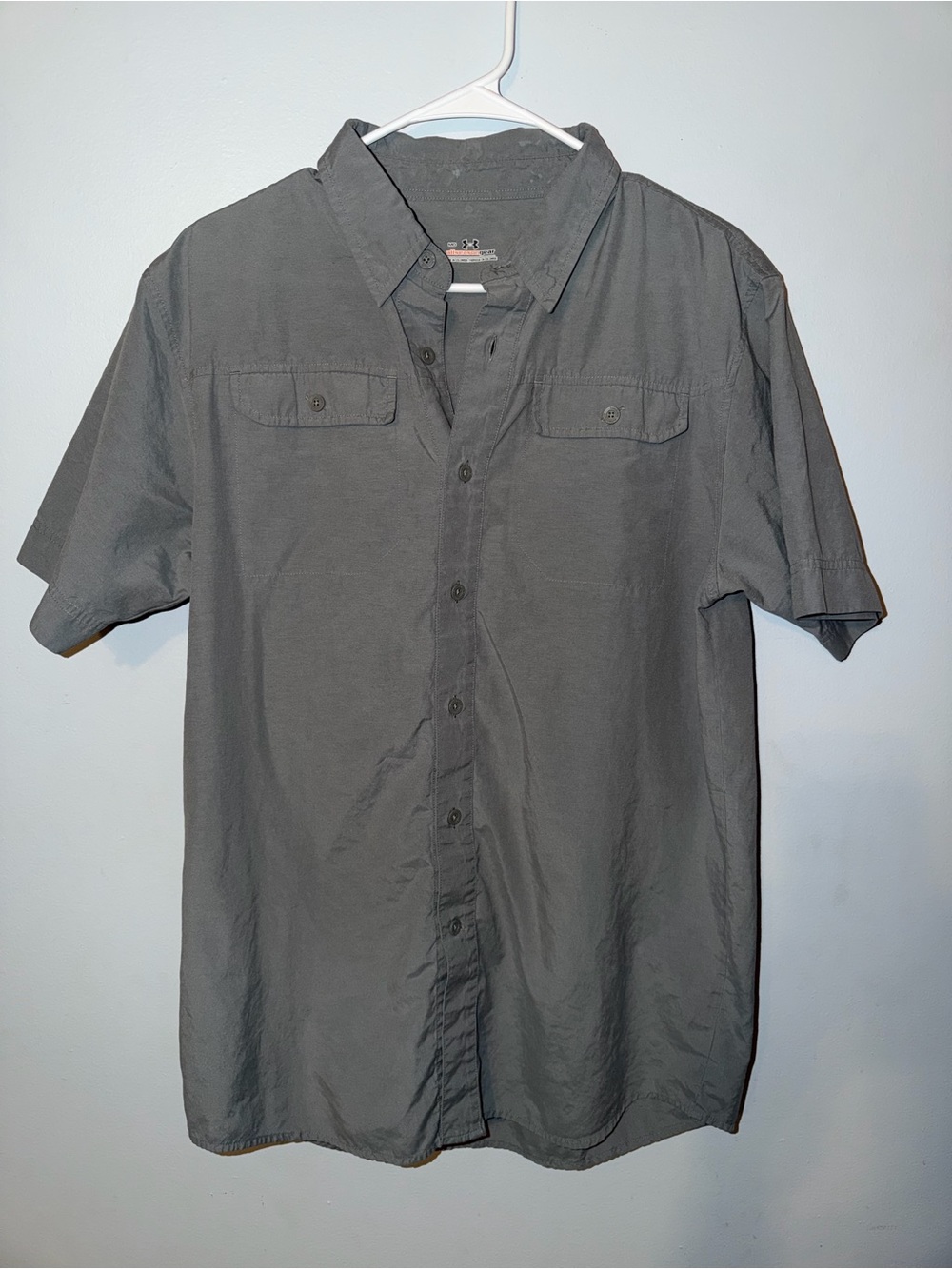 Under Armour Men's Short-Sleeve Button-Down Shirt - Gray